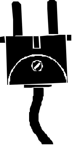 The image shows a black screen with two white rectangles on either side of what appears to be an icon resembling a camera lens in the center-right rectangle.