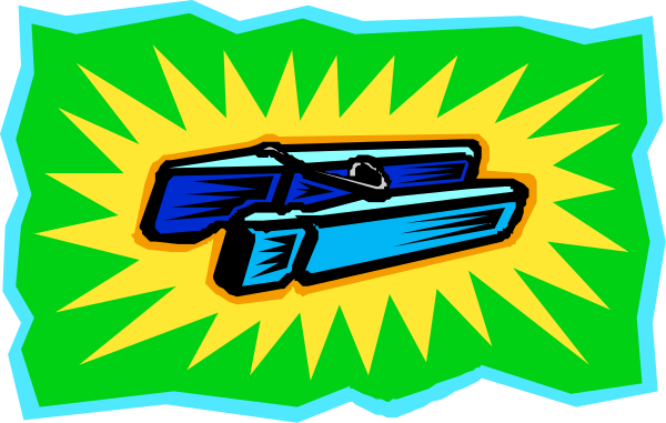 The image shows a stylized graphic of an object that resembles a blue train car with yellow rays emanating from it against a green background.