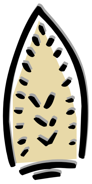 The black and white illustration shows a closeup of an ironing board with its surface covered by fabric that has been pressed down to create creases; there is no visible text in this image.