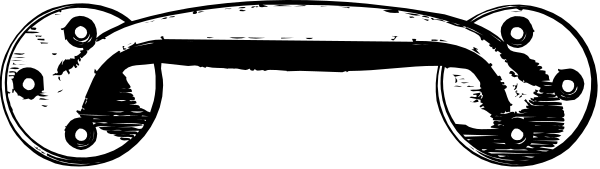 The black and white photo shows a single object: an old telephone with its receiver hanging off to the side of it.