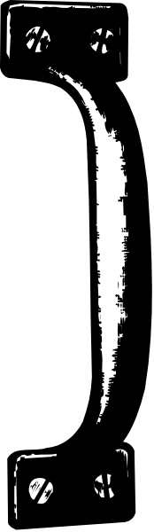 The black and white photo shows a person standing next to an object with text on it; however, due to its small size in this image, I cannot provide specific details about either of them.