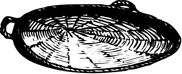 The black and white photo shows a circular object with concentric rings that resembles an eye within it; there is no text present in this image.
