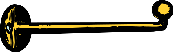 The image shows a yellow key with an intricate design on it against a gray background.