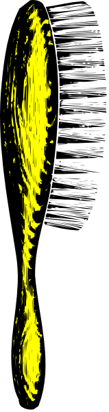 The image shows a black background with two yellow lines that appear to be abstract representations of something wavy or curved on either side; there is no text present in this clip-art image.