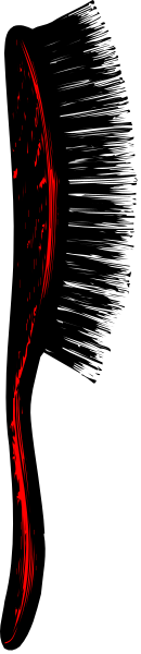 The image shows a close up of red lines on a dark background with two black rectangles at either end forming an X shape in front of it.