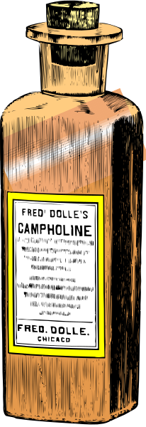 The image shows a bottle of Fred Cole's Campoline whiskey with its label clearly visible against a dark background.