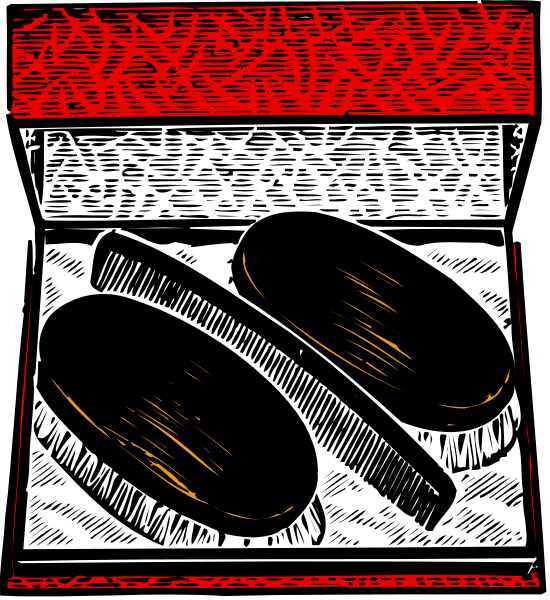 The black and white illustration shows a box with two pills inside it on top of what appears to be an open book or magazine page.