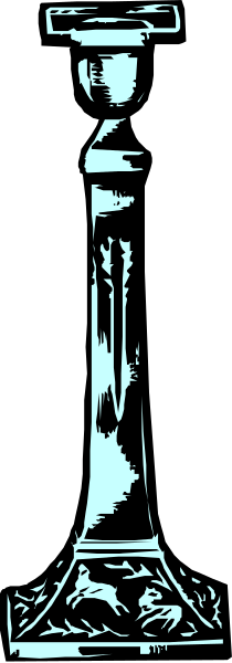 The image shows a black and white photo of an object that appears to be a trophy with two vertical columns connected by horizontal bands at their base; it has intricate designs on its surface but lacks any visible text, people, animals, actions, or setting details due to being in grayscale.