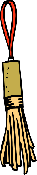 The image shows a cartoon depiction of an object that resembles a firework with fuse lit at both ends on its left side against a dark background; it is stylized in black-and-white, and there's no text present within this small clip art frame.