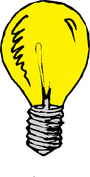 The image shows a yellow light bulb with black text on it that reads "Eureka!"