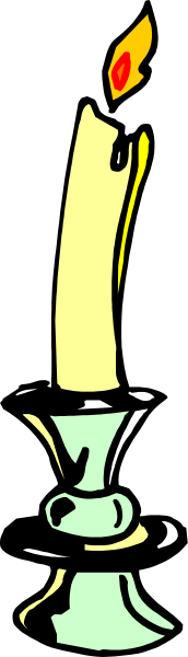 The image shows a candle with flames on it inside an open jar holder against a dark background.