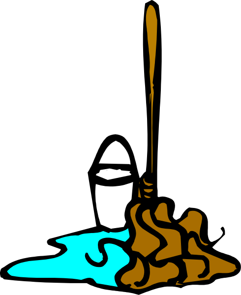 The image shows a cartoon of an oil spill with water droplets floating on top, set against a black background; there is no text present in this clip-art illustration.