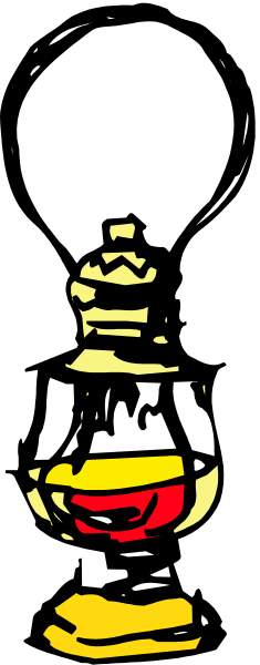 The image shows a cartoon of an electric light bulb with two wires attached to it hanging from what appears to be a ceiling fan in front of which is drawn another lamp shade that looks like a candle holder, and there's some text on top right corner reading "100%".
