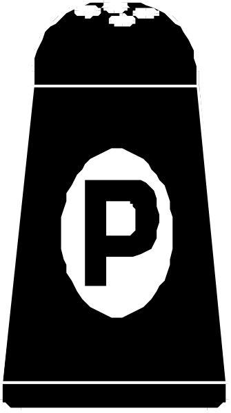 The black and white image shows a parking meter with an arrow pointing to it indicating that there is no time left on its display screen.