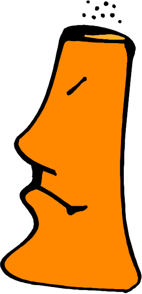 The image shows a black and white photo of an orange cone with two eyes drawn on it placed next to another similar looking object that is also in color but only half visible due to being cut off by the frame, set against a gray background.