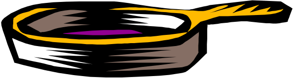 The image shows a black cat sitting on top of an orange bowl with purple stripes around it.