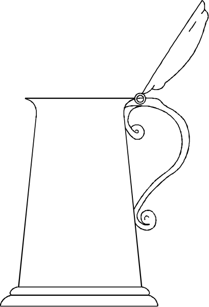 The black and white logo of a pen with an inkwell behind it on top of paper.