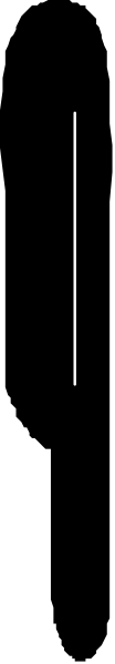 The image shows a long vertical line with two horizontal lines on either side of it against an abstract background that appears to be grayish in color.
