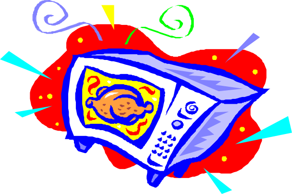 The image shows a cartoon of an old television with a brain inside it on top of what appears to be a red background filled with colorful shapes like stars and swirls.