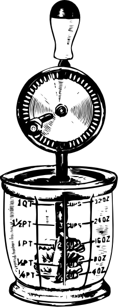 The black and white photo shows a vintage barometer with an analog clock face on top of it placed against a wall background that has textured patterns resembling brickwork.
