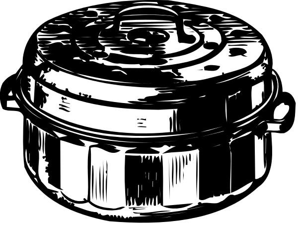 The black and white illustration shows a jar with an open lid on top of it.