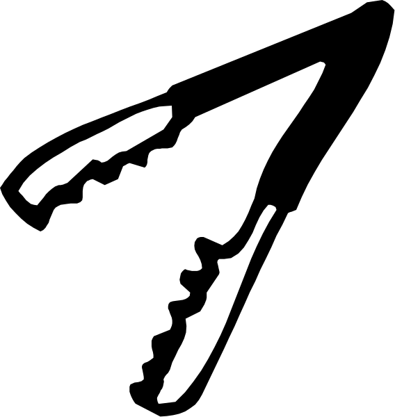 The image shows a black background with two white lines that resemble scissors crossed over each other at an angle.