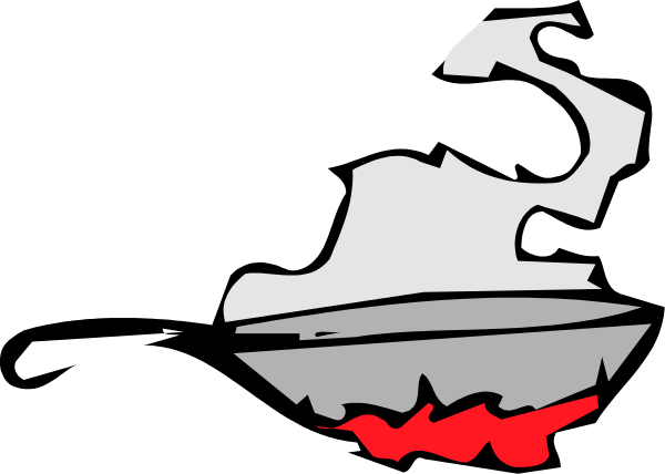 The image shows a black and white cartoon of an animated character with exaggerated facial features resembling fear or shock, set against a plain background without any additional context provided in this description.