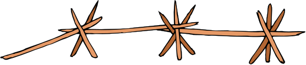 The image shows a closeup of an object with spikes on it against a dark background.