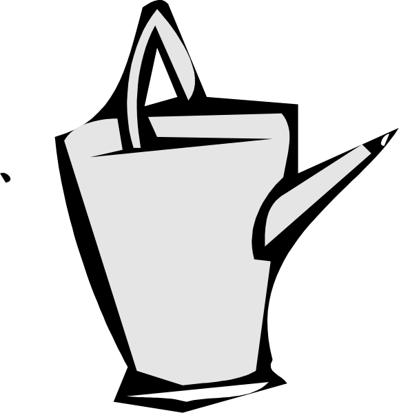 The image shows a candle inside an open cup with its wick lit on top of it next to what appears to be a small watering can icon.