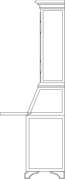 The image shows a black and white graphic of an abstract design with geometric shapes that resemble letters forming part of a word; it is set against a grey background.