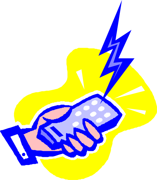 The image shows a cartoon depiction of an electric shock symbol with lightning bolts around it being held by two hands that appear to be shaking in fear; there is no text present within this small clip-art illustration, and all elements depicted here serve as visual metaphors for the concept or idea conveyed.