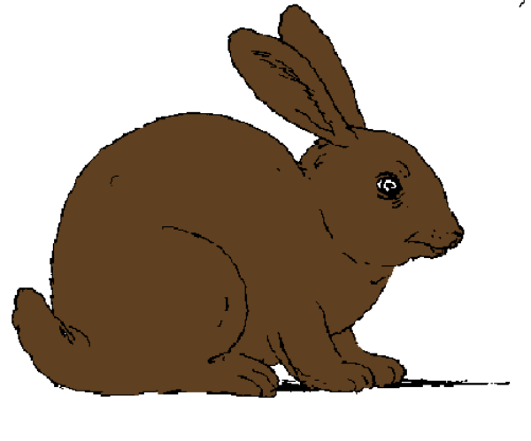 The image shows a cartoon bunny sitting next to an Easter egg with two ears on top of it.