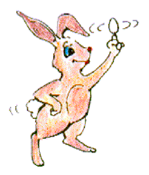 The image shows a cartoon of an anthropomorphic pig character with red hair standing on its hind legs holding what appears to be a microphone in one hand while gesturing towards something off-frame with the other, suggesting it is speaking into the mic and performing or presenting at some event.