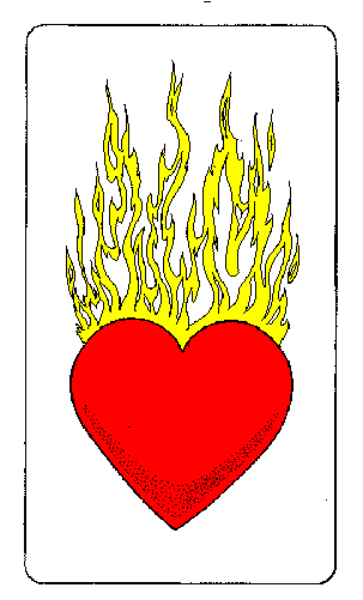 The image shows a stylized graphic of an emoji with a heart shape inside it on top of what appears to be french fries below.