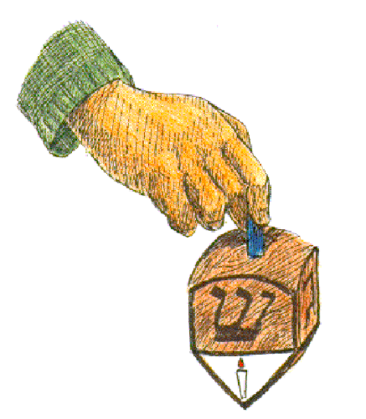 The image shows a cartoon depiction of an object that resembles a banana with two eyes on it hanging from what appears to be a hook or pegboard.
