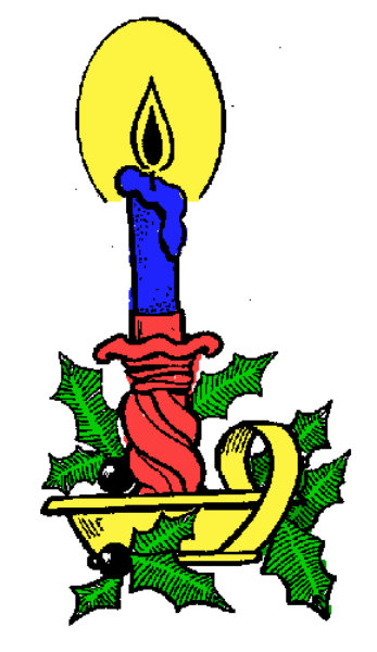The picture shows a candle with three wicks on top of it placed inside what appears to be an arrangement resembling flowers at its base.
