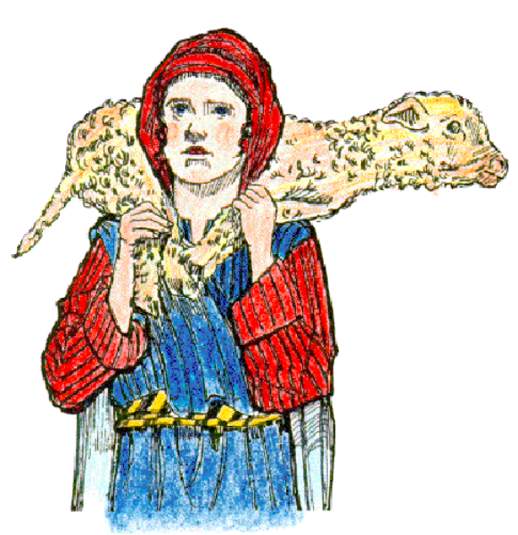 The images show a figure that appears to be an angel with wings holding two items: on top is what looks like a book (possibly representing scripture), below it is another item which could either be money, jewelry, or some form of treasure chest due to its shape and design; the backgrounds are plain white.
