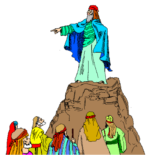 The image shows a pixelated depiction of an outdoor scene with two distinct views: on top is a close-up view featuring what appears to be a small volcano erupting from which smoke rises, and below it is another perspective showing several colorful figures that resemble people or characters standing in front.