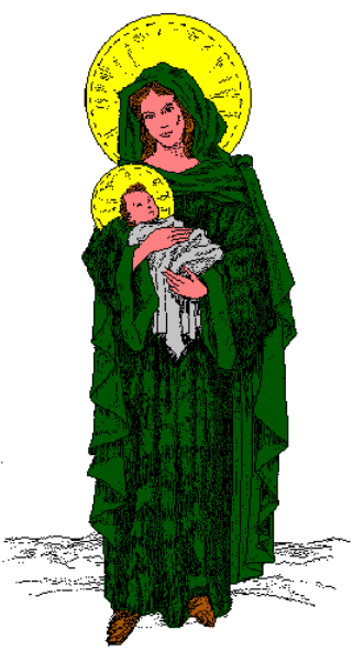 The image shows a pixelated depiction of an angelic figure with wings standing on what appears to be a cloud-like surface against a plain background.