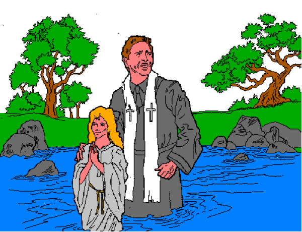 The image shows a pixelated scene with an animated character riding on top of what appears to be a motorcycle-like vehicle over water, surrounded by trees in the background; there is no text present within this small clip-art image.