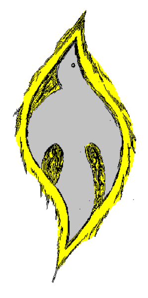 The image shows a stylized graphic of an animal with two ears pointed upwards on top of its head; it appears to be in motion as if running towards something off-frame.