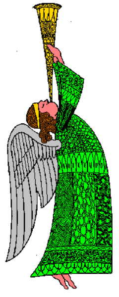 The image shows a Christmas tree with an angel on top against a white background.