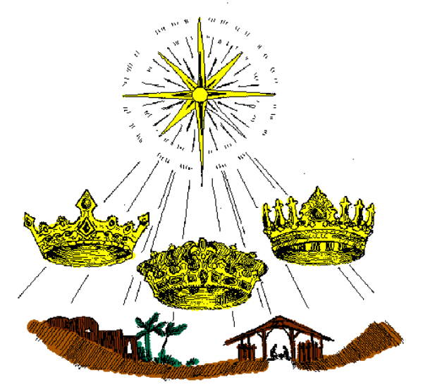 The image shows a stylized emblem with three stars at its top corners; between them is an open book symbolizing knowledge or education. Below this central motif rests what appears to be a shield, divided into four quadrants by two horizontal lines and one vertical line that intersect in the center of each quadrant. Each quarter displays different symbols: on the left side at the top there's a cross with an open book beneath it; below these are three stylized leaves or flowers arranged vertically along the bottom edge, suggesting nature or growth themes. The right half mir