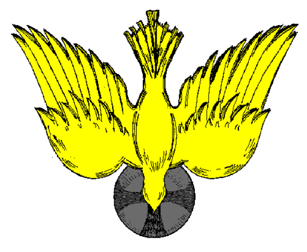 The logo features a stylized yellow butterfly with wings spread out on either side of it against a white background.