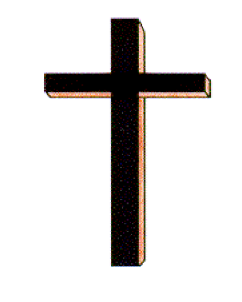 The image shows a cross with an X through it on top of another smaller cross against a white background.