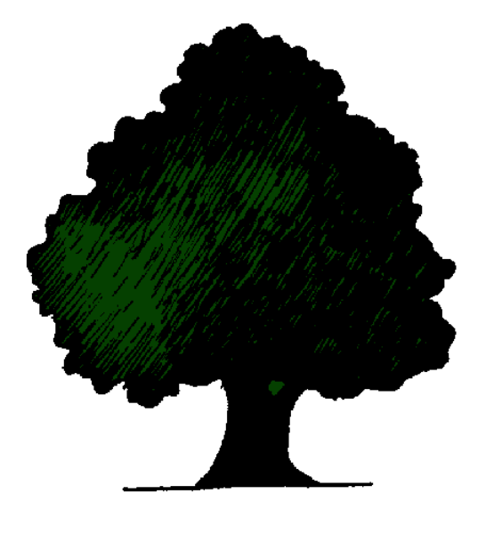 The image shows a tree icon on top of another smaller picture that appears to be an illustration of a forest scene with trees in various sizes against what looks like a sky background.