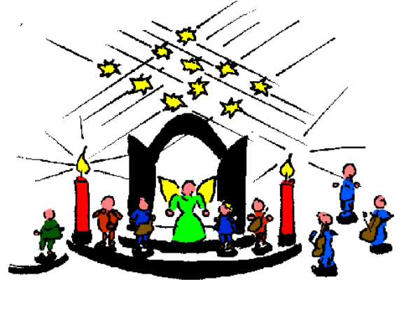 The image shows a logo with text that reads "JUMANI" at the top right corner of an emblem featuring what appears to be stylized representations of buildings on either side, possibly indicating places of worship such as mosques given their architectural style and orientation towards Mecca or similar directions. In front of these structures is a graphic element resembling fireworks with stars in various colors like red, yellow, green, blue, white, black, orange, pink, purple, gray, brown, beige, cream colored smoke-like effects that suggest movement or celebration. The