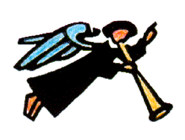The image shows a pixelated character with wings on its back standing next to what appears to be an object that resembles a staff or wand in front of it against a white background.